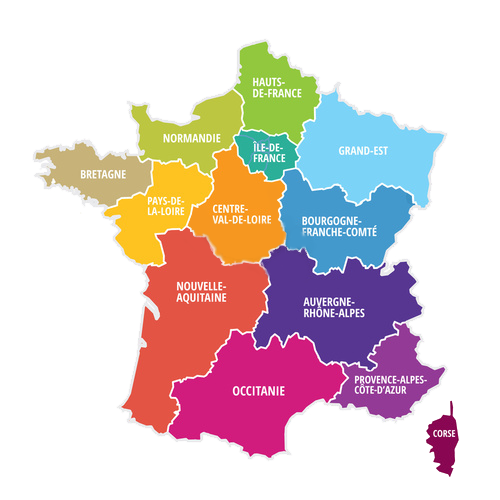 Carte de France par régions